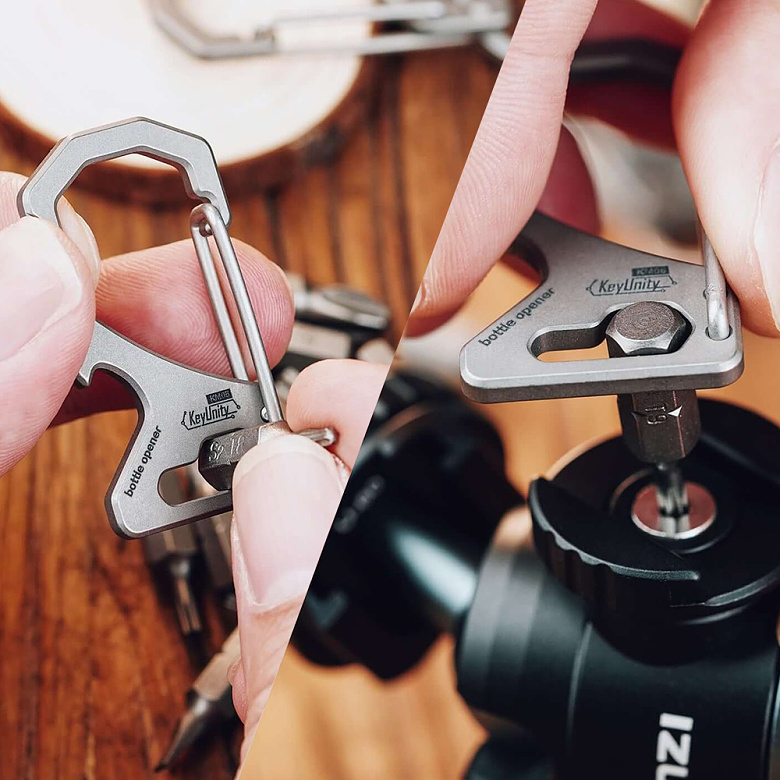 키유니티(KEY UNITY) 키유니티 KM05 티타늄 멀티툴 카라비너 키체인