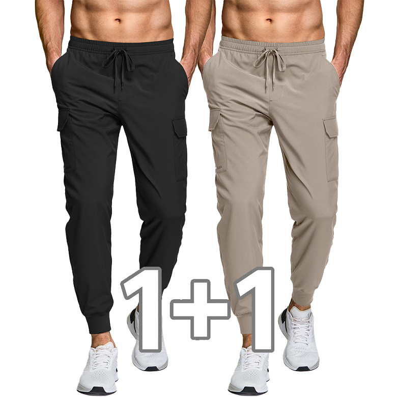 테슬라(TSLA) [1+1]CQR 테슬라 데일리 쿨 러닝 카고 조거 트레이닝 팬츠