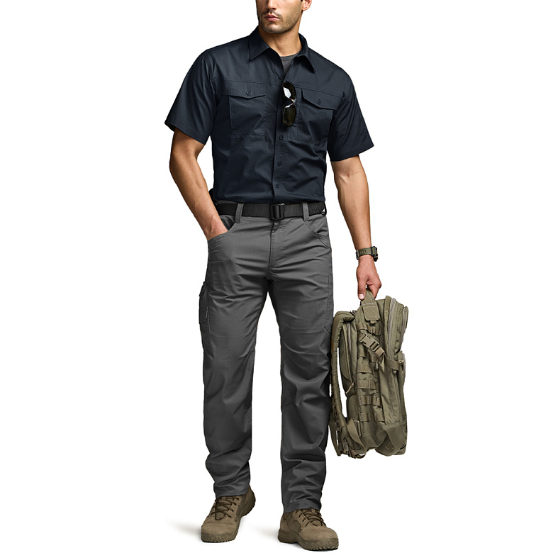 씨큐알(CQR) [1+1]CQR 스판 아웃도어 택티컬 포켓 반팔셔츠