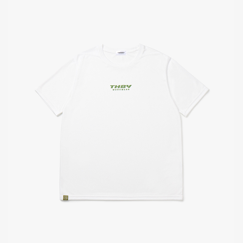 데어바이(THEREBY) 데어바이 B1 무시접 기능성 로고 반팔 티셔츠 WHITE