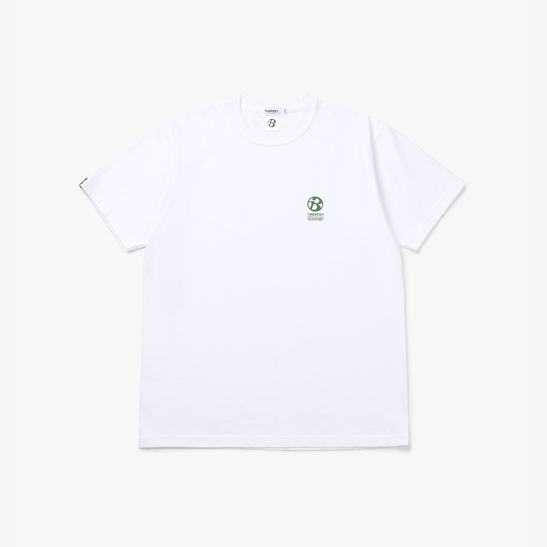 데어바이(THEREBY) 데어바이 B1 시그니처 면 반팔 티셔츠 WHITE