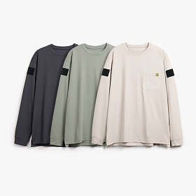 데어바이(THEREBY) [3차리오더] 데어바이 기능성 워크웨어 긴팔 벨크로 티셔츠 [3컬러]