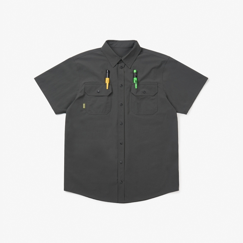 데어바이(THEREBY) 데어바이 KHAKI 에어 필드 워크 반팔 셔츠