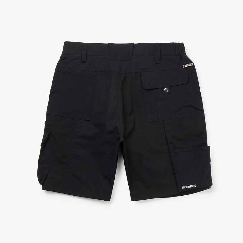 데어바이(THEREBY) S1 립스탑 프로 워크 숏 팬츠 (Black)