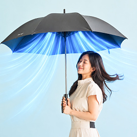 크리스탈클라우드(CRYSTAL CLOUD) 크리스탈클라우드 선풍기 우산 양산 골프 UV차단 27인치 양우산