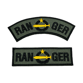 쿠닌(QOONIN) 쿠닌 육군 신형 RANGER 패치 와펜 라운드 사각