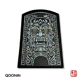 쿠닌(QOONIN) 쿠닌 전통 귀면와 자개 나전칠기 스타일 홀로그램 패치 와펜