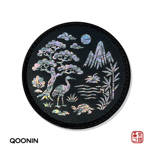 쿠닌(QOONIN) 쿠닌 십장생 자개 나전칠기 스타일 홀로그램 패치 와펜
