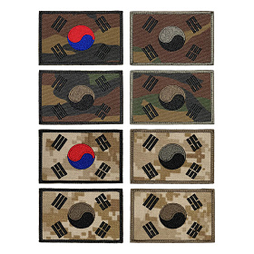 쿠닌(QOONIN) 쿠닌 우드랜드 AOR1 사막디지털 태극기 패치 8종