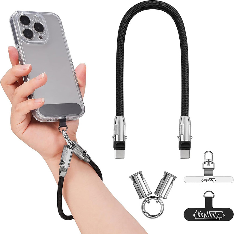 키유니티(KEY UNITY) 키유니티 KH02 USB-C형 충전겸용 핸드폰 손목 스트랩 블랙