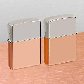 지포(Zippo) 지포 라이터 바이메탈 투톤 디자인