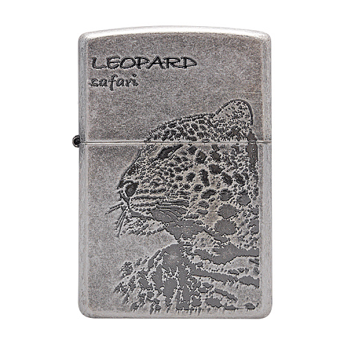 지포(Zippo) 지포 라이터 레오파드 사파리 (실버)