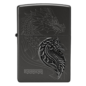 지포(Zippo) 지포 라이터 사이버 드래곤 (블랙)