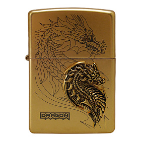 지포(Zippo) 지포 라이터 사이버 드래곤 (골드)