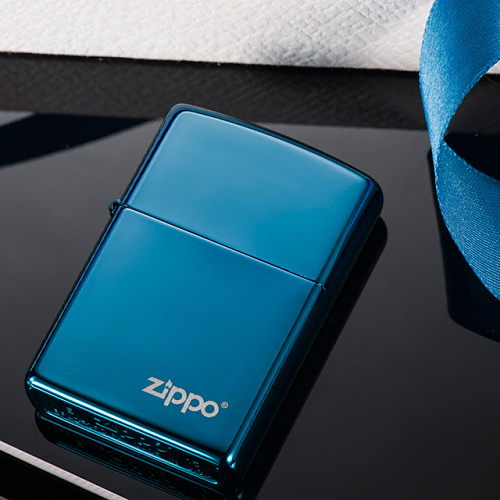지포(Zippo) 지포 라이터 20446ZL 사파이어 블루 로고