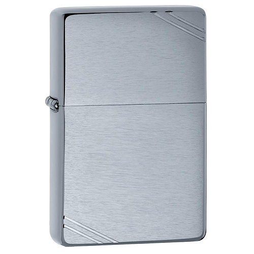 지포(Zippo) 지포 라이터 230 사선 디자인 빈티지 크롬 (무광)