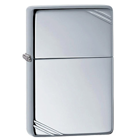 지포(Zippo) 지포 라이터 230 사선 디자인 빈티지 크롬 (유광)