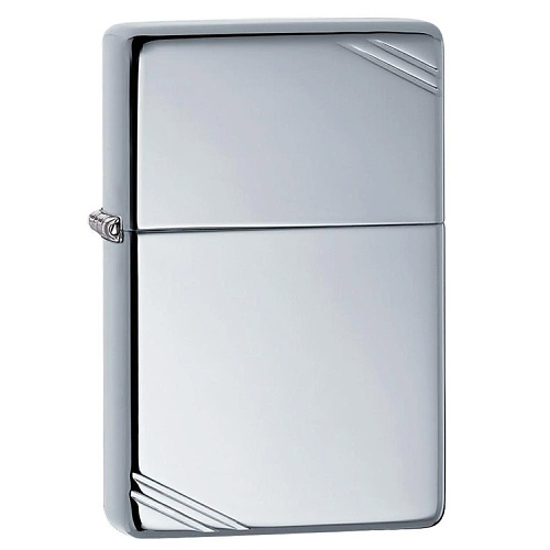 지포(Zippo) 지포 라이터 230 사선 디자인 빈티지 크롬 (유광)
