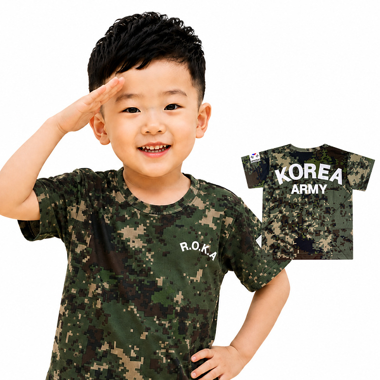 군화와고무신(gunhwawa gomusin) 군화와고무신 어린이 쿨링 ROKA 반팔 아동용 로카티 (KC인증)