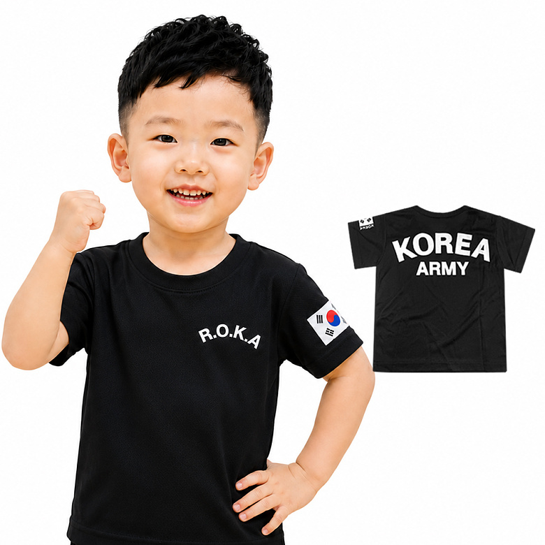 군화와고무신(gunhwawa gomusin) 군화와고무신 어린이 쿨링 ROKA 반팔 아동용 로카티 (KC인증)